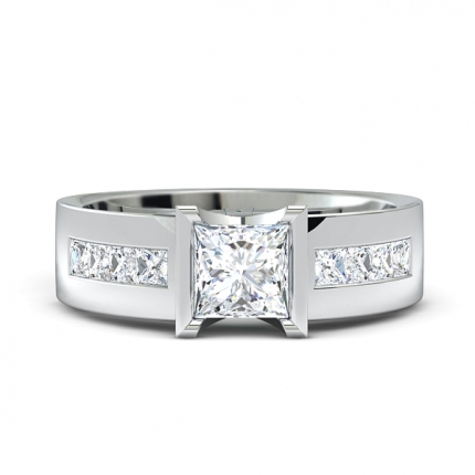 Bespoke Alice Herald Princess Design Princess Diamond Ring in Platinum 950 AU